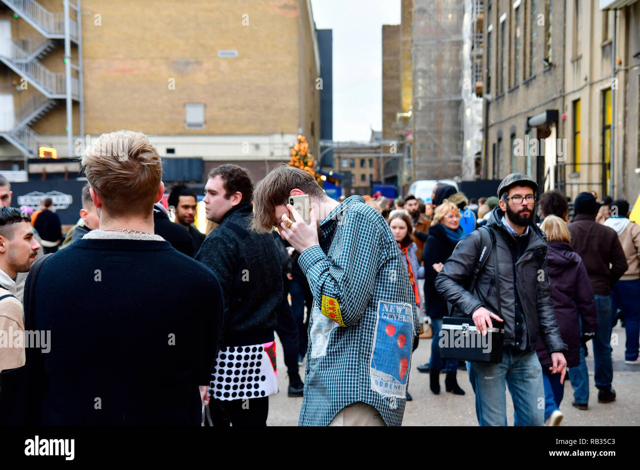 La London Fashion Week Uomo, London, Regno Unito Foto Stock