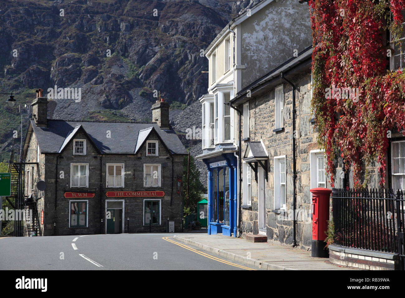 Blaenau Ffestiniog, Storico Welsh Slate città mineraria, Gwynedd, il Galles del Nord, Wales, Regno Unito Foto Stock