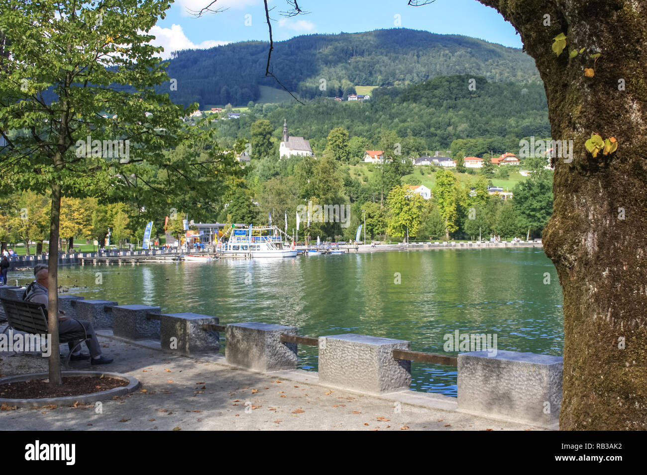 Mondsee, Salzkammergut, Austria Foto Stock