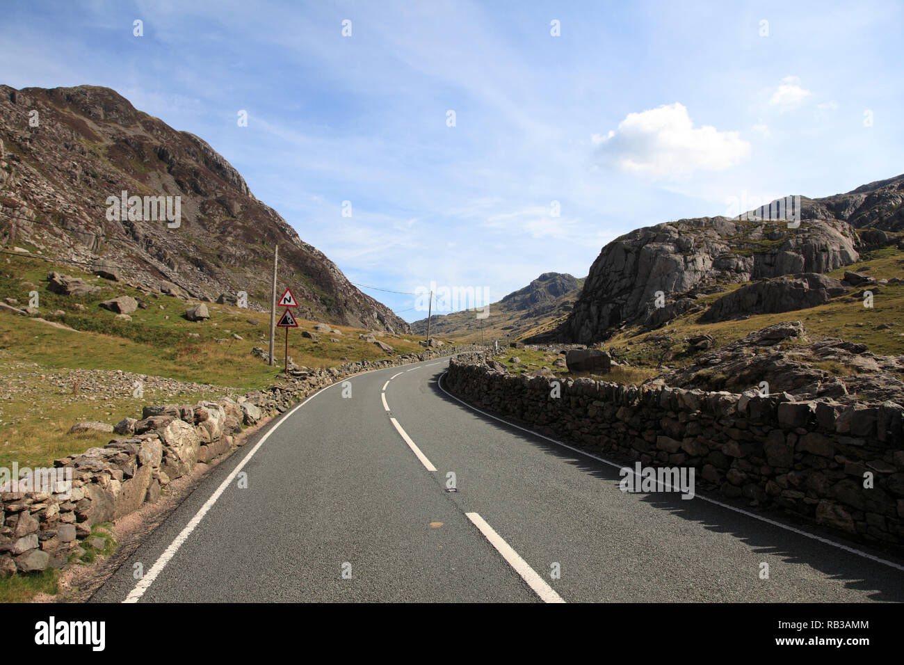 Llanberis Pass, Snowdonia National Park, il Galles, il Galles del Nord, Regno Unito Foto Stock