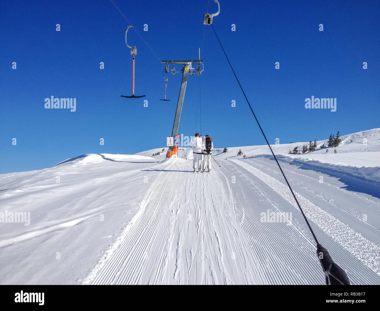 Ischgl, ski-lift, Austria Foto Stock