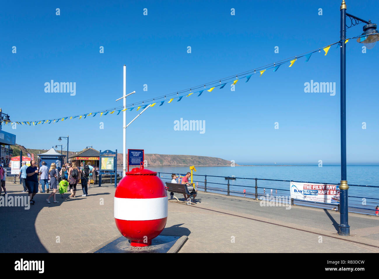 Lungomare Filey, North Yorkshire, Inghilterra, Regno Unito Foto Stock