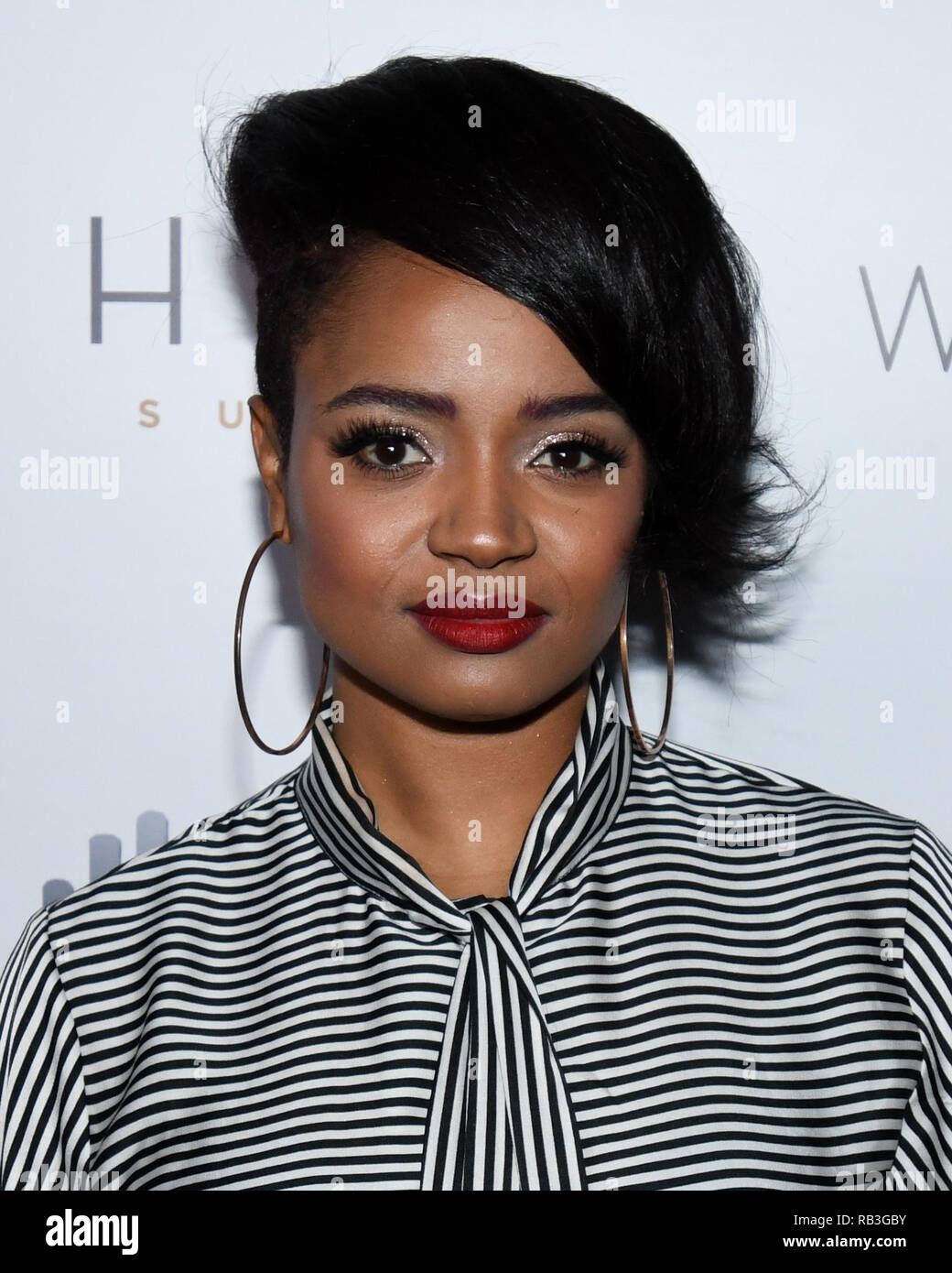 Kyla Pratt assiste Angeleno presente 'un brindisi per i Globi' UN Globi Pre-Golden Cocktail celebrazione presso la sbe's HYDE Tramonto sabato gennaio 5,2019. Foto Stock