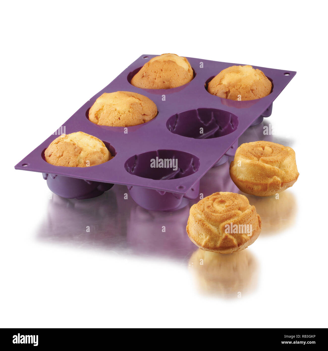 Silicone forma di rose tortina con tracciato di ritaglio Foto Stock