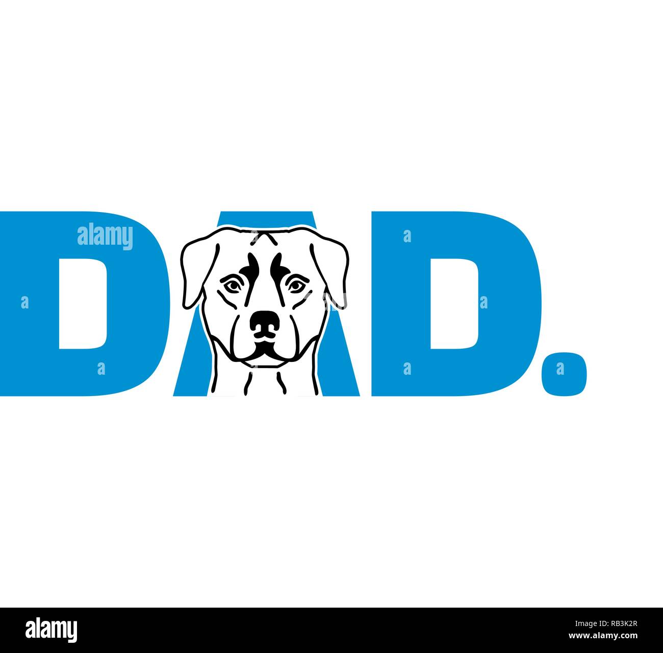 Rottweiler migliori papà mai slogan Illustrazione Vettoriale