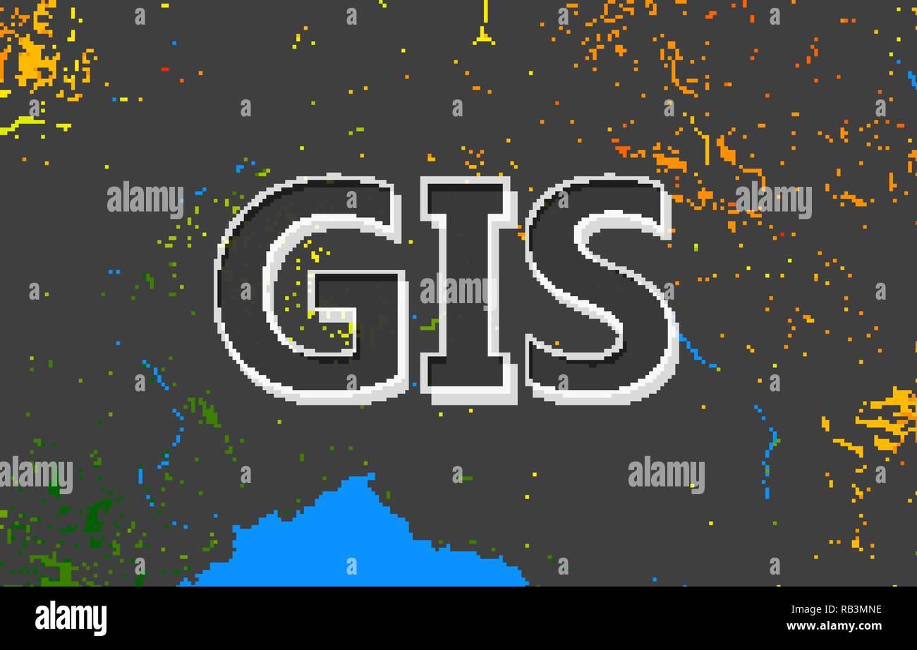 I sistemi di informazione geografica, GIS, cartografia e mappatura. Web mapping. Giorno GIS Illustrazione Vettoriale