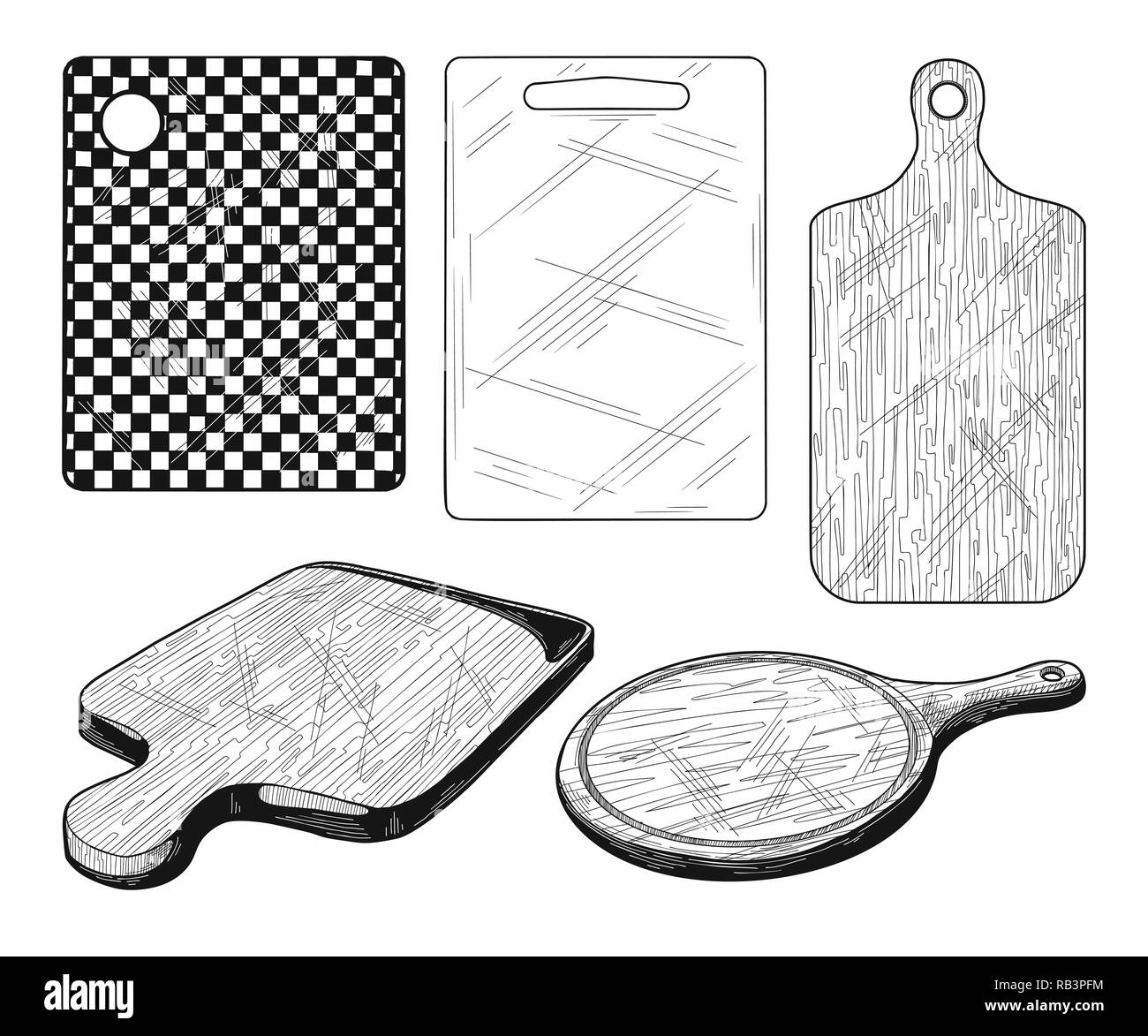 Set di schede diverse per il taglio. Illustrazione Vettoriale Illustrazione Vettoriale