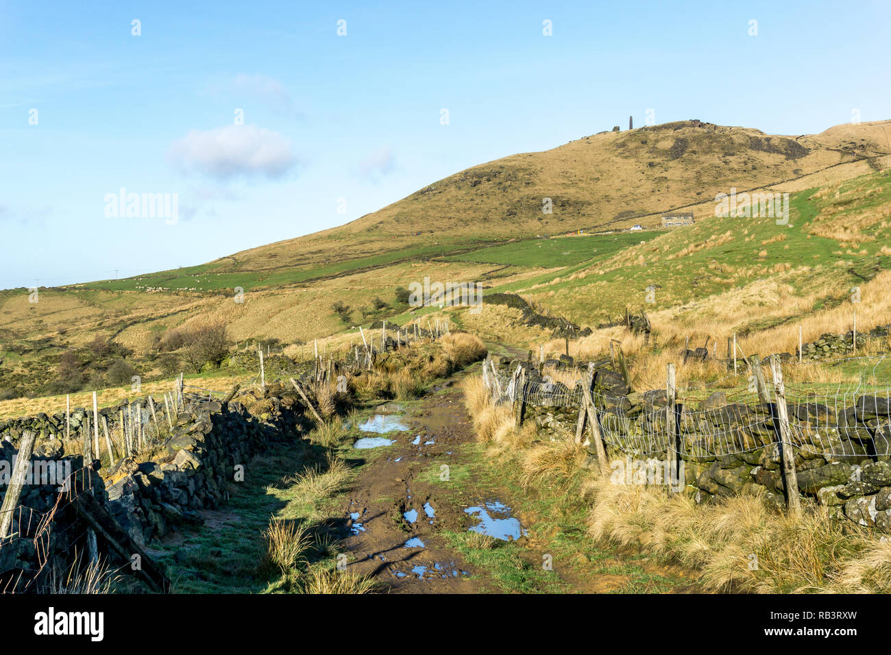 Obelisco Memoriale di guerra,Aldermans Hill,Saddleworth moor, Greater Manchester, Lancashire, Regno Unito. Foto Stock