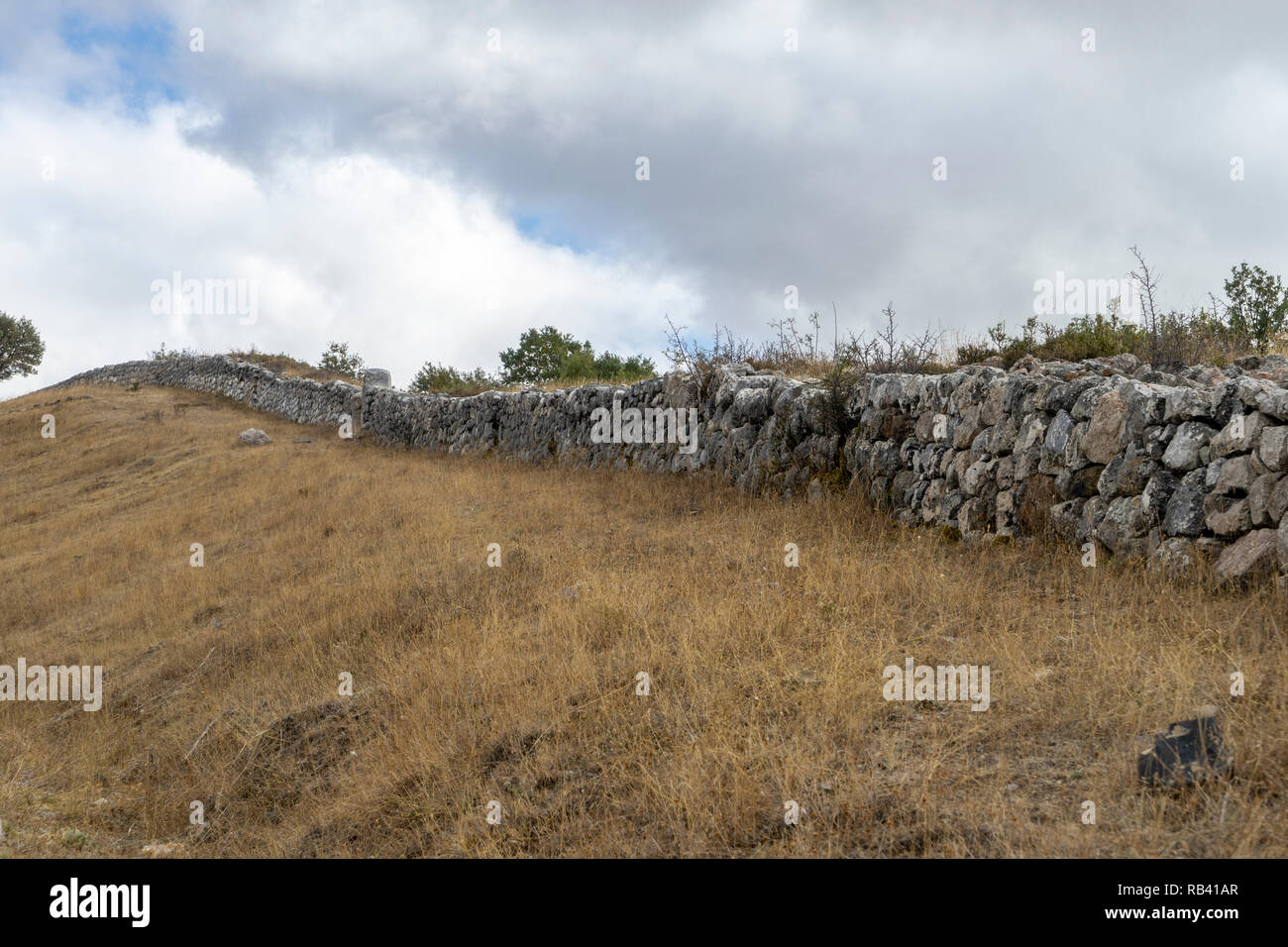 Rovine della vecchia capitale ittita Hattusa. Hattusa che è stato ammesso alla lista del Patrimonio Mondiale dell'UNESCO nel 1986. Corum, Turchia. Foto Stock