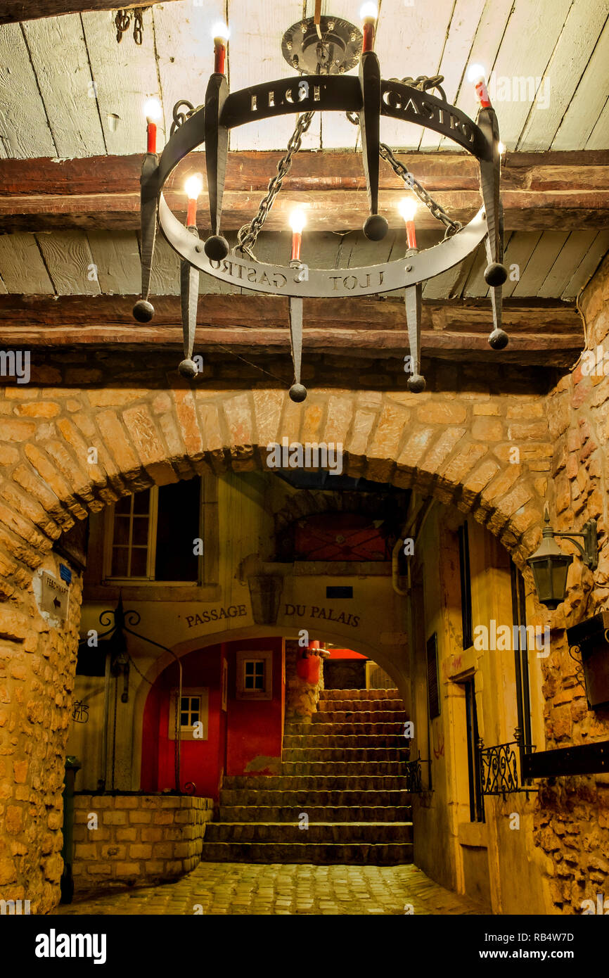 Passaggio du Palais in Rue de l'Eau, città di Lussemburgo, Lussemburgo Foto Stock