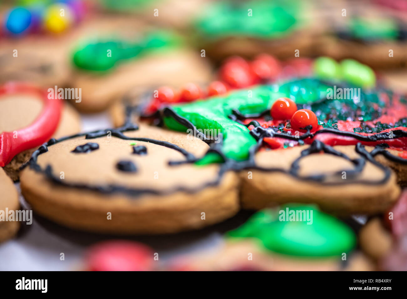 Gingerbread con sfocato di sfondo e primo piano. Foto Stock