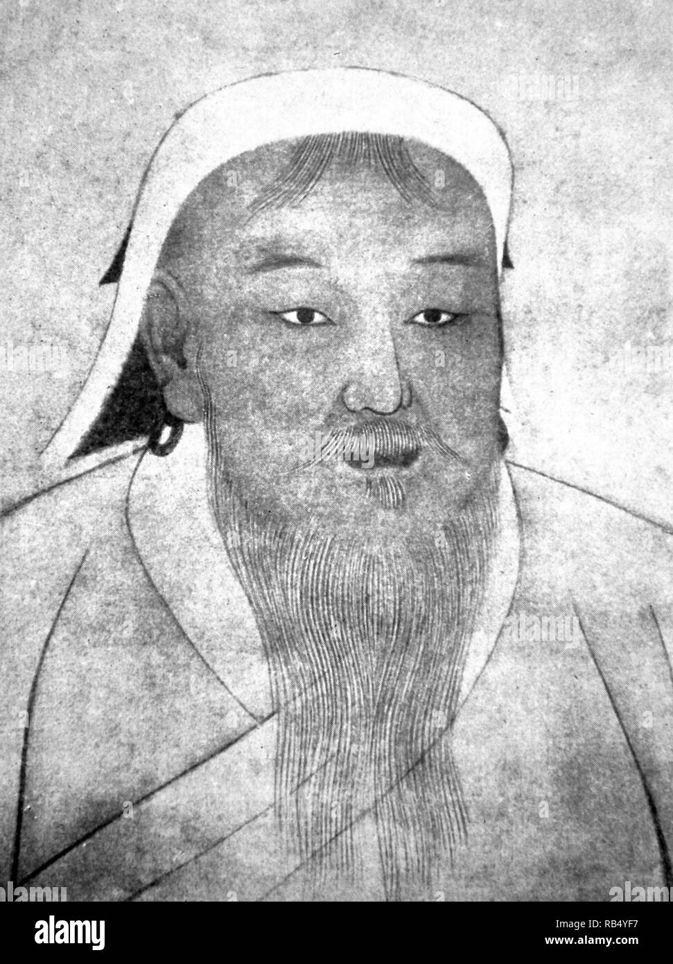 Gengis Khan, xiv secolo ritratto Foto Stock