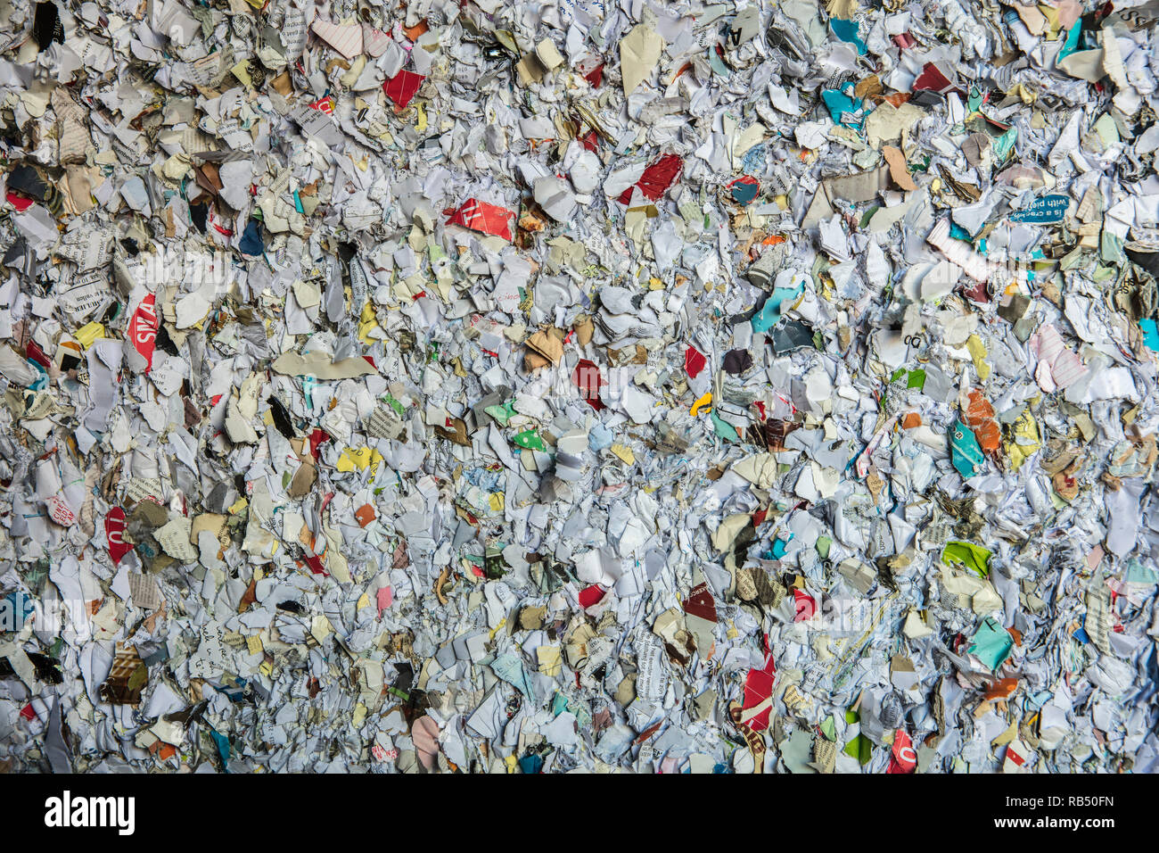 I Paesi Bassi, Amsterdam, società di riciclaggio. Pranzo carta. Foto Stock