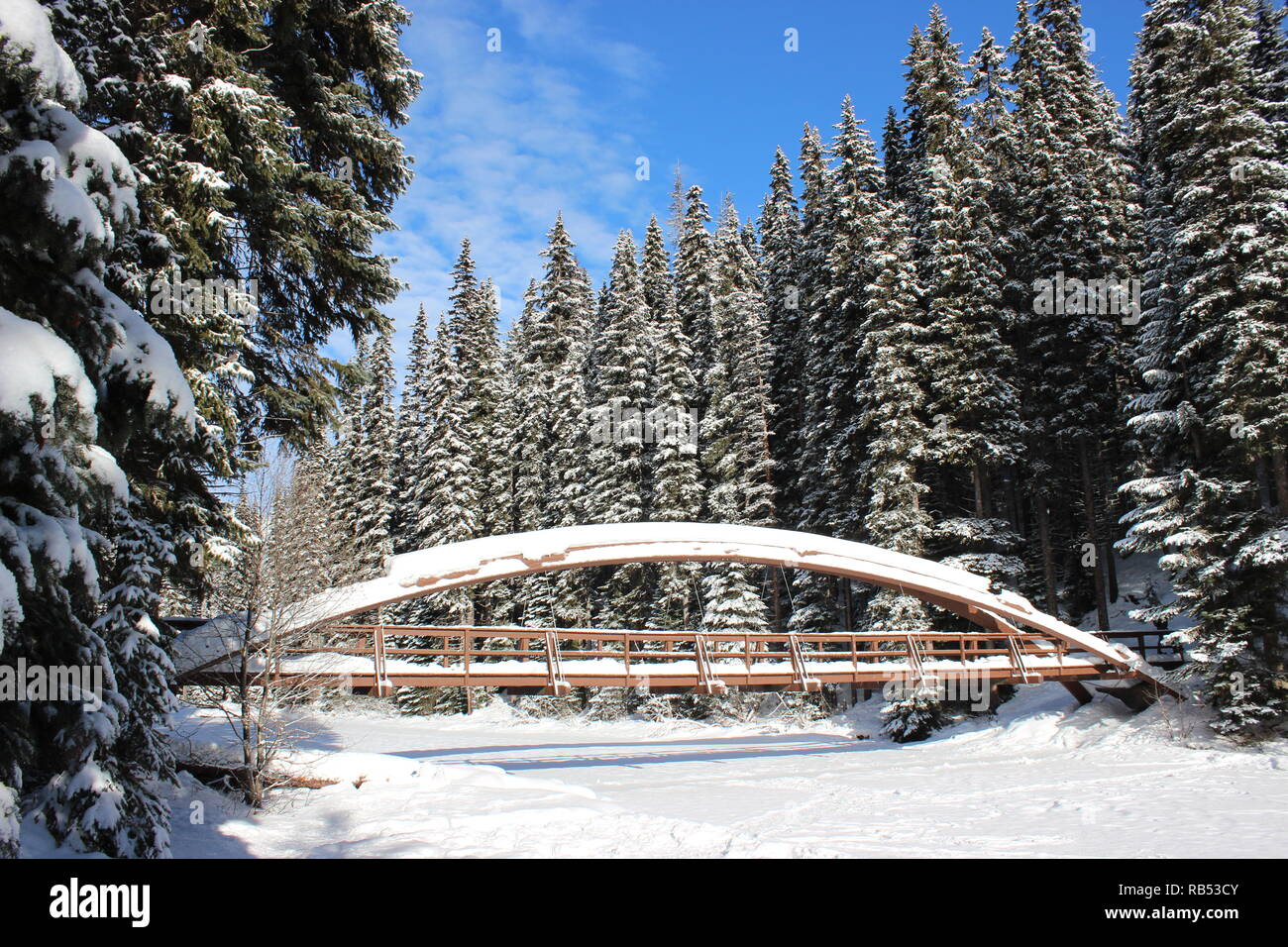 Rainbow Bridge in inverno Foto Stock