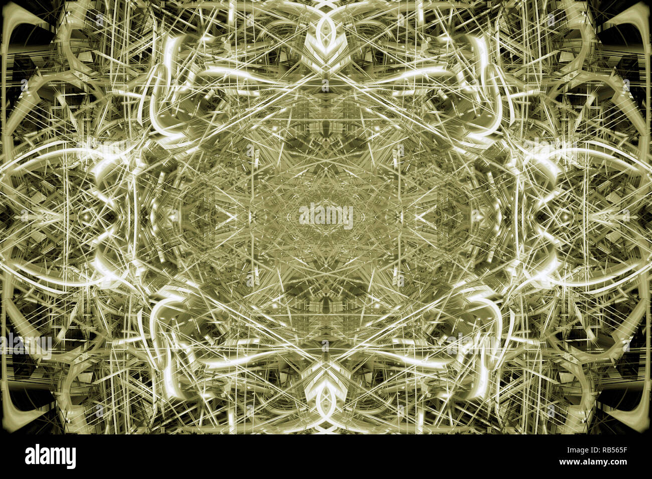 Verde e nero futuristico astratta sfondo della macchina Foto Stock