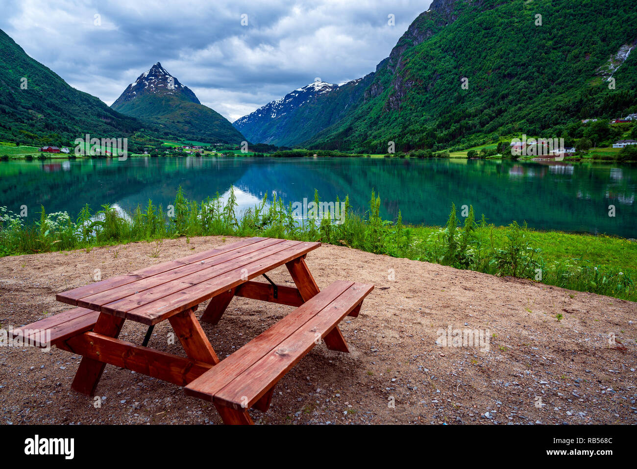 La bellissima natura della Norvegia paesaggio naturale. Foto Stock