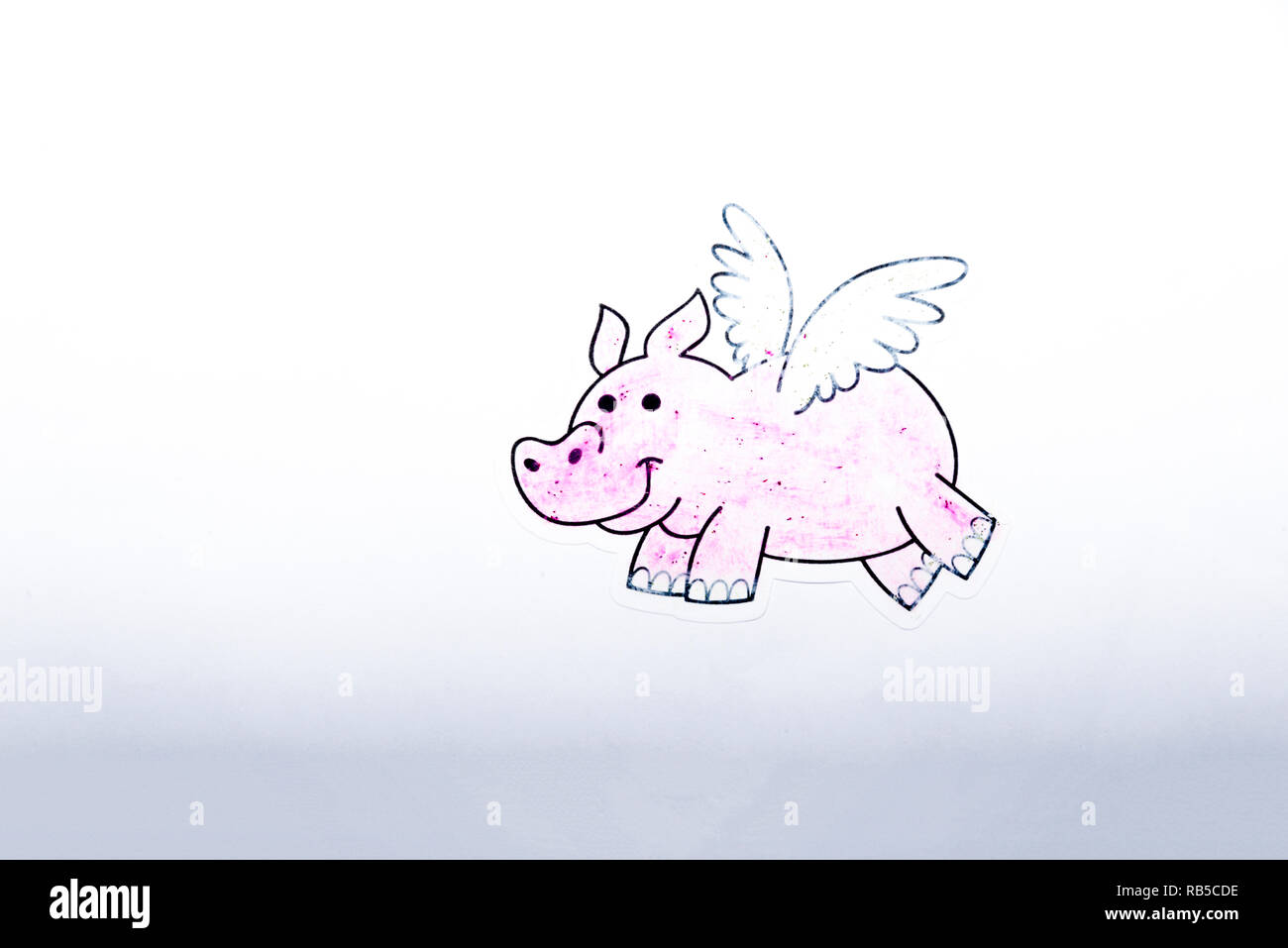 Flying Pig illustrazione Foto Stock
