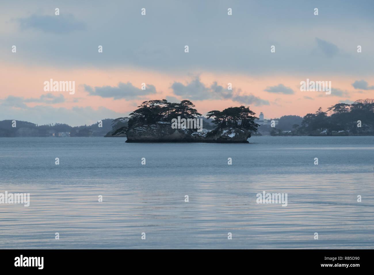 Matsushima Bay nel Tohoku, Giappone Foto Stock