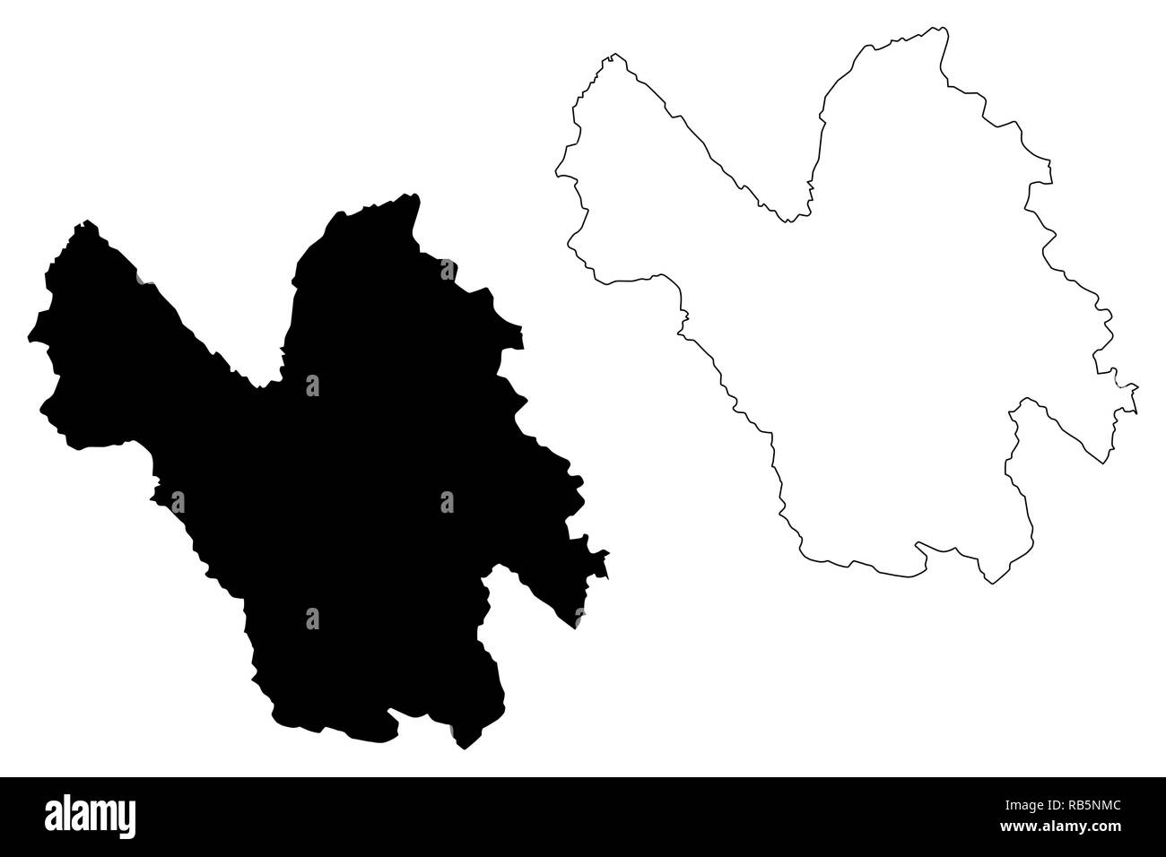 Lao Cai provincia (Repubblica socialista del Vietnam, suddivisioni del Vietnam) mappa illustrazione vettoriale, scribble schizzo Tinh Lao Cai mappa Illustrazione Vettoriale
