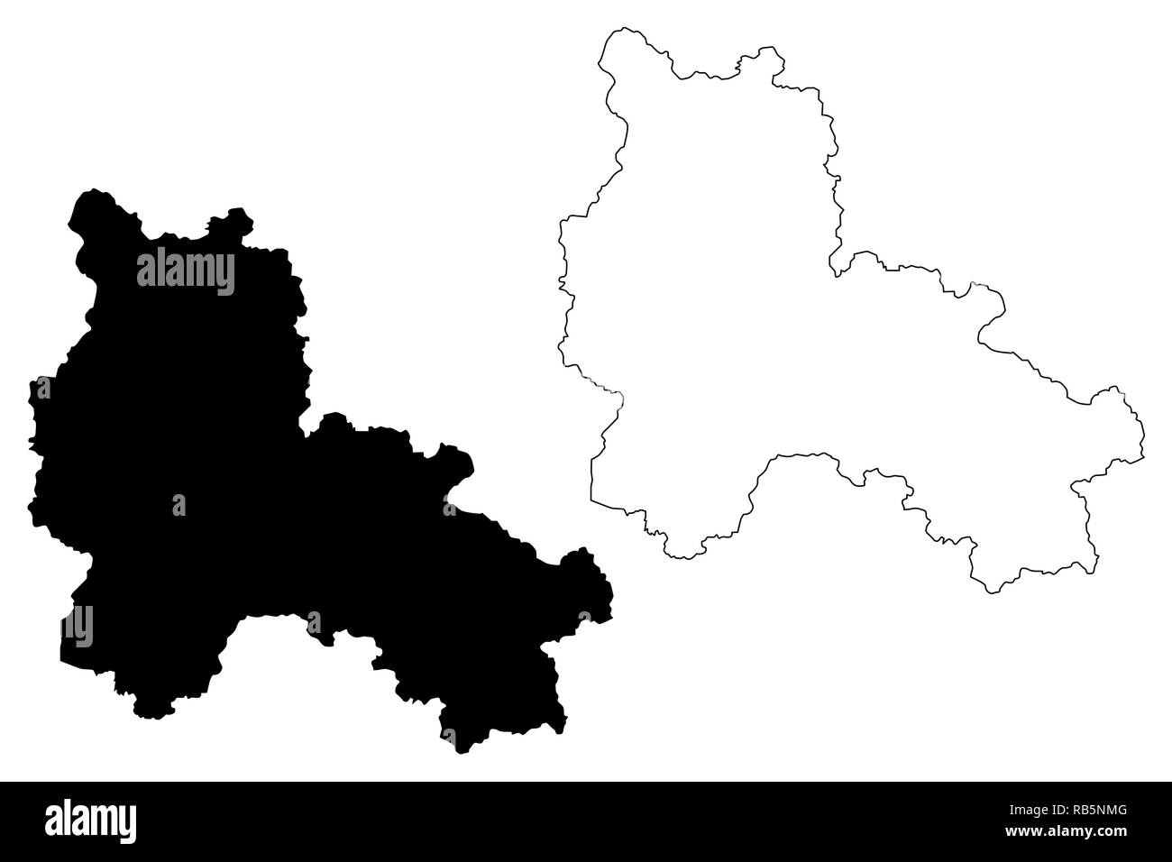 Lang Son provincia (Repubblica socialista del Vietnam, suddivisioni del Vietnam) mappa illustrazione vettoriale, scribble schizzo Tinh Lang Son mappa Illustrazione Vettoriale