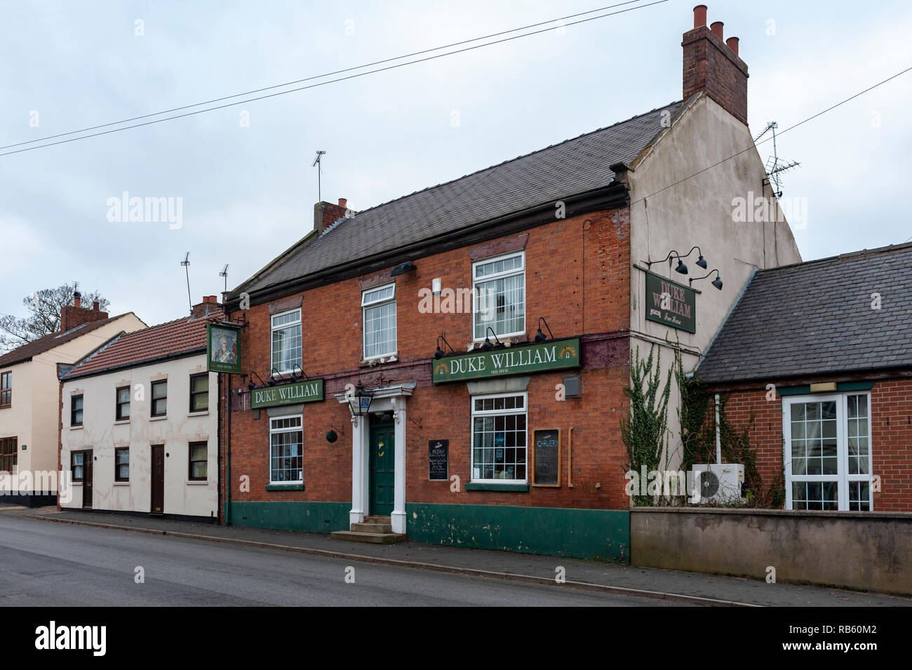 Haxy, Lincolnshire, England, Regno Unito - su dei quattro pub utilizzato nel modo tradizionale di antica tradizione del cofano Haxy fin dal XIV secolo - The Duke William Foto Stock