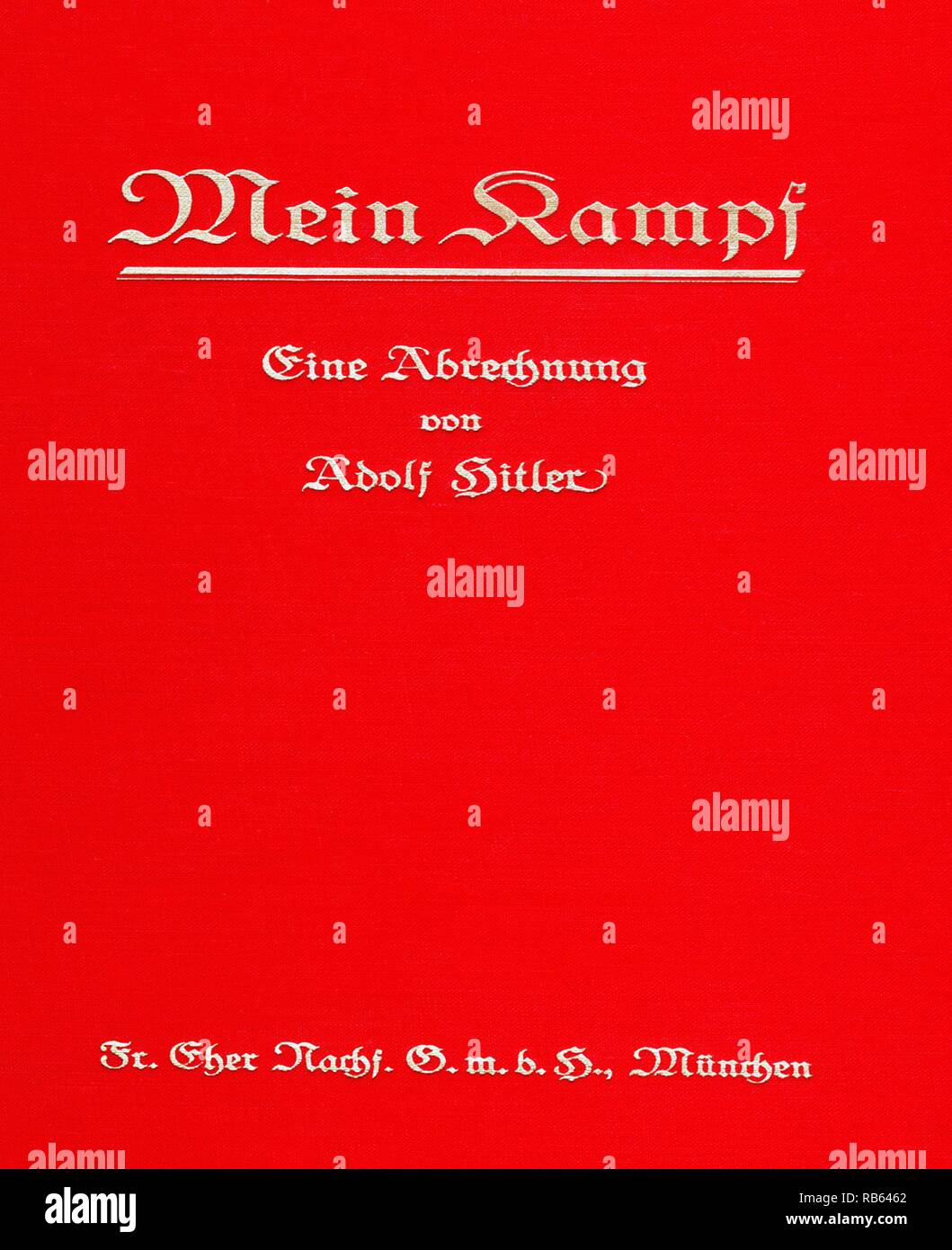 Mein Kampf, 'My battaglia' manifesto autobiografico dal leader nazista Adolf Hitler, Volume 1 di Mein Kampf fu pubblicato nel 1925 e Volume 2 nel 1926 Foto Stock
