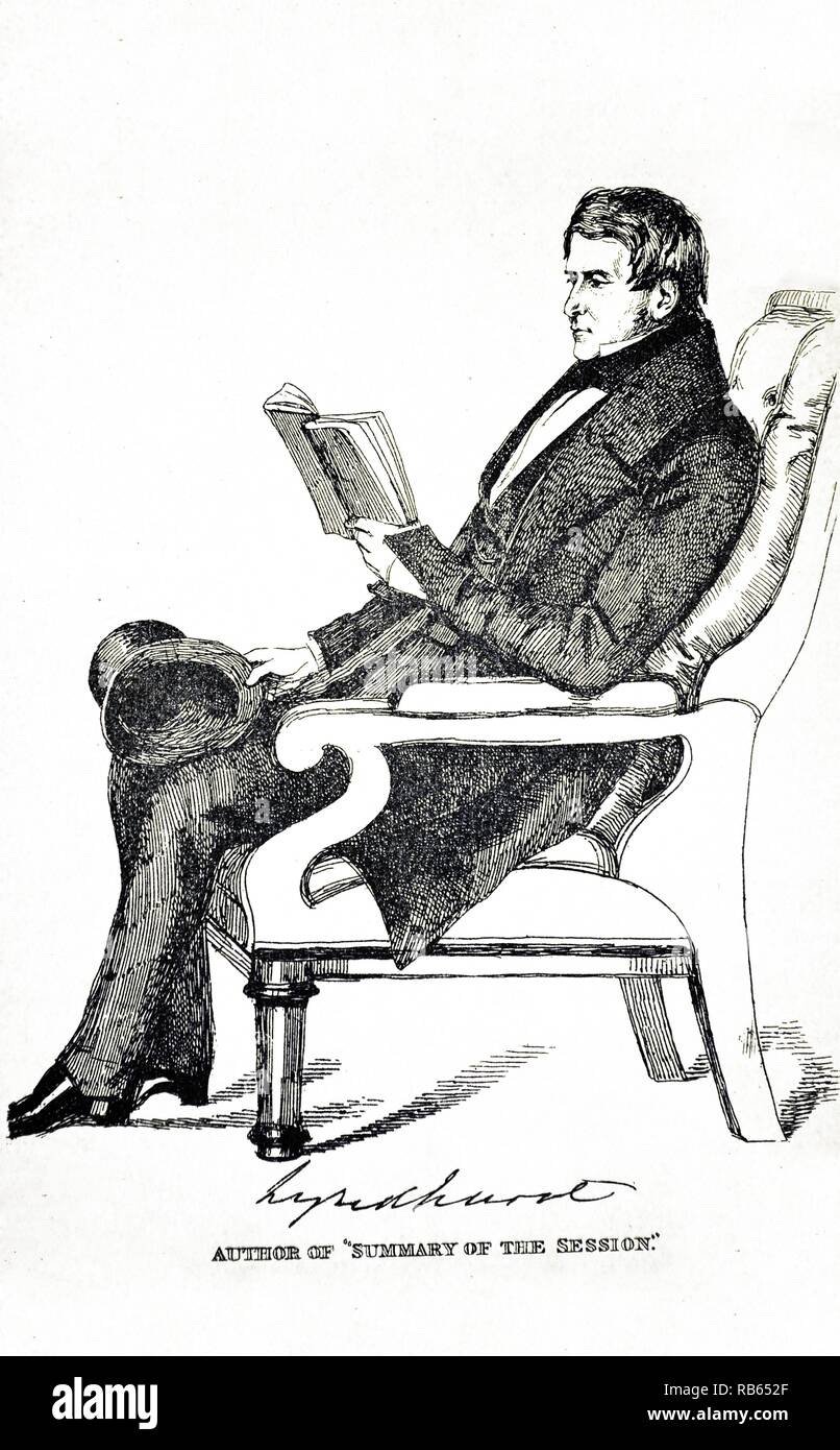 Lord Cancelliere sotto tre diverse amministrazioni. Figlio del pittore americano John Singleton Copley. Incisione, Londra, c1830. Foto Stock