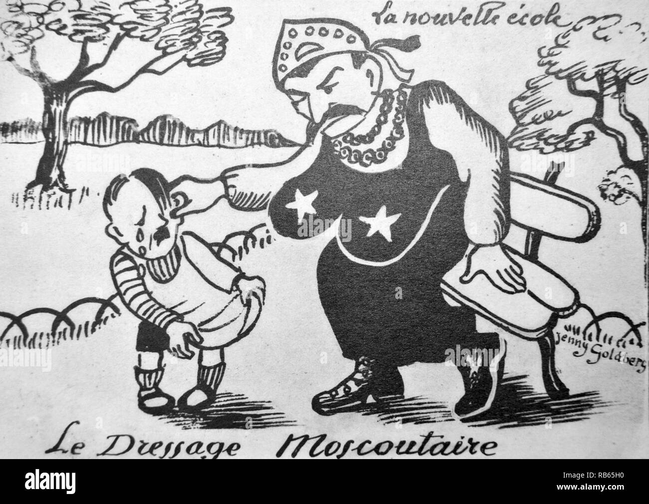 La seconda guerra mondiale: Cartoon di Jenny Goldberg raffigurante Stalin e Hitler Foto Stock