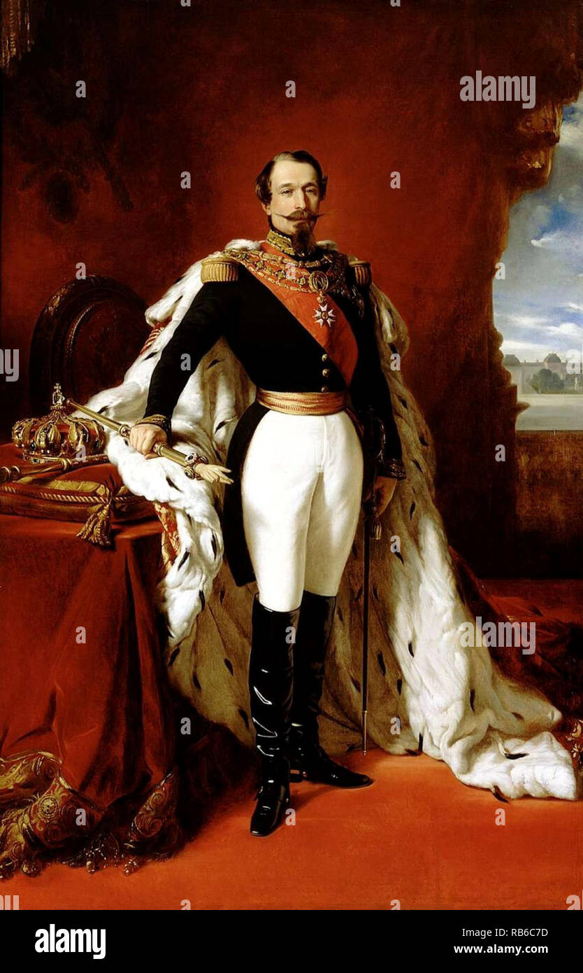 Napoleone III (1808 – 1873) è stato il primo presidente eletto della Francia dal 1848 al 1852. Pittura Di Franz Xaver Winterhalter Foto Stock Napoleone III (1808 – 1873) è stato il primo presidente eletto della Francia dal 1848 al 1852. Pittura Di Franz Xaver Winterhalter Foto Stock