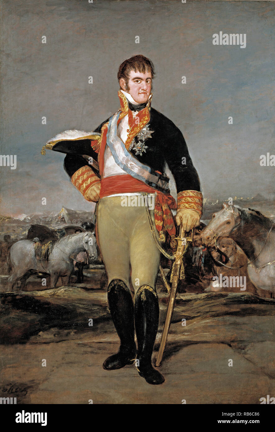 Ferdinando VII di Spagna, Re Ferdinando VII (1784 - 1833) due volte Re di Spagna: nel 1808 e di nuovo dal 1813 fino alla sua morte. Foto Stock
