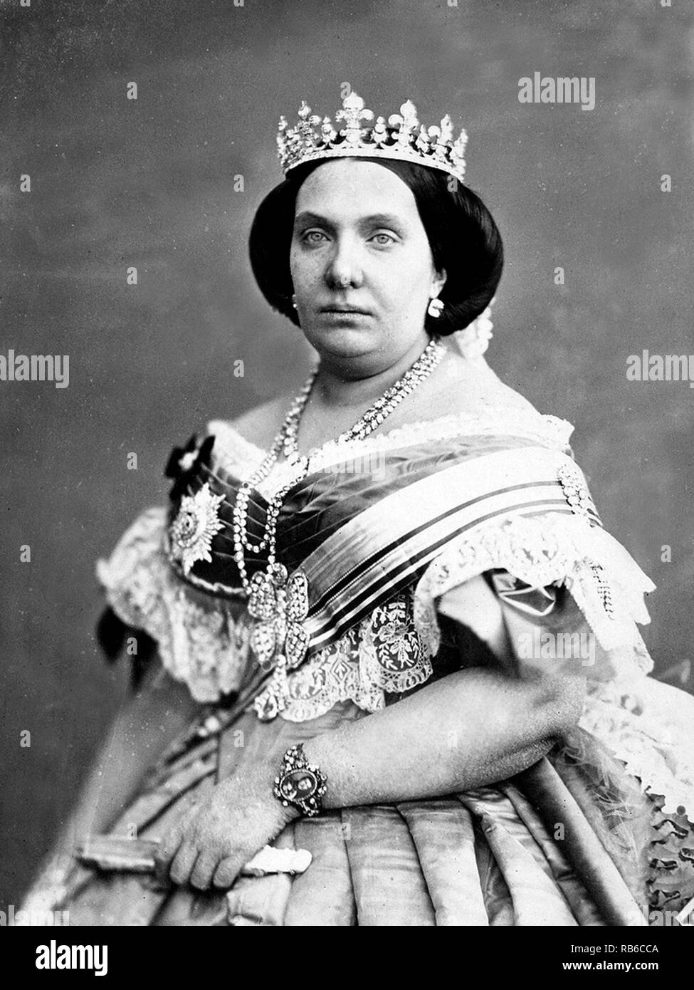 Isabella II (1830 - 1904) regina di Spagna dal 1833 fino al 1868. Foto Stock