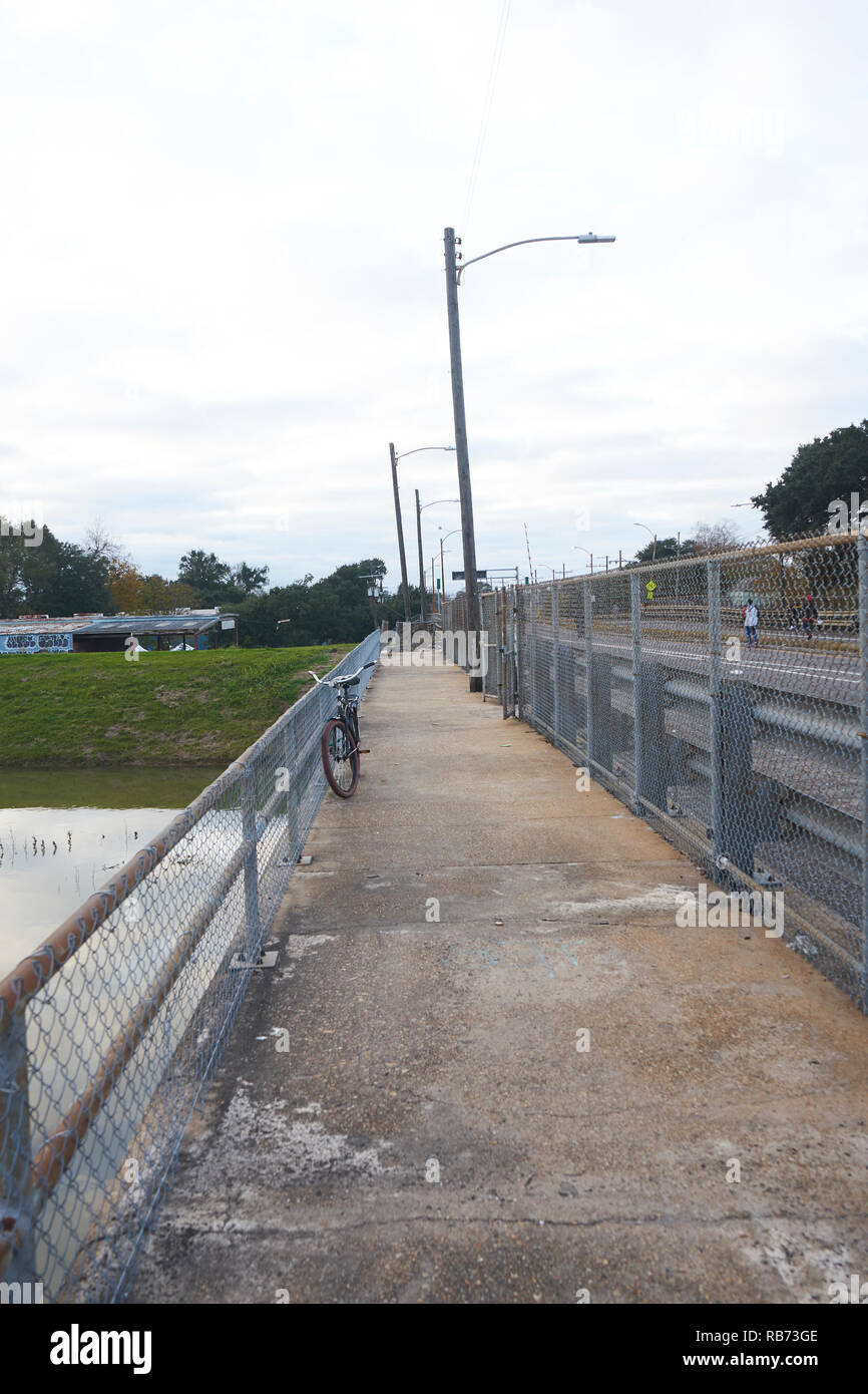 Ponte pedonale, New Orleans, in Louisiana. Foto Stock