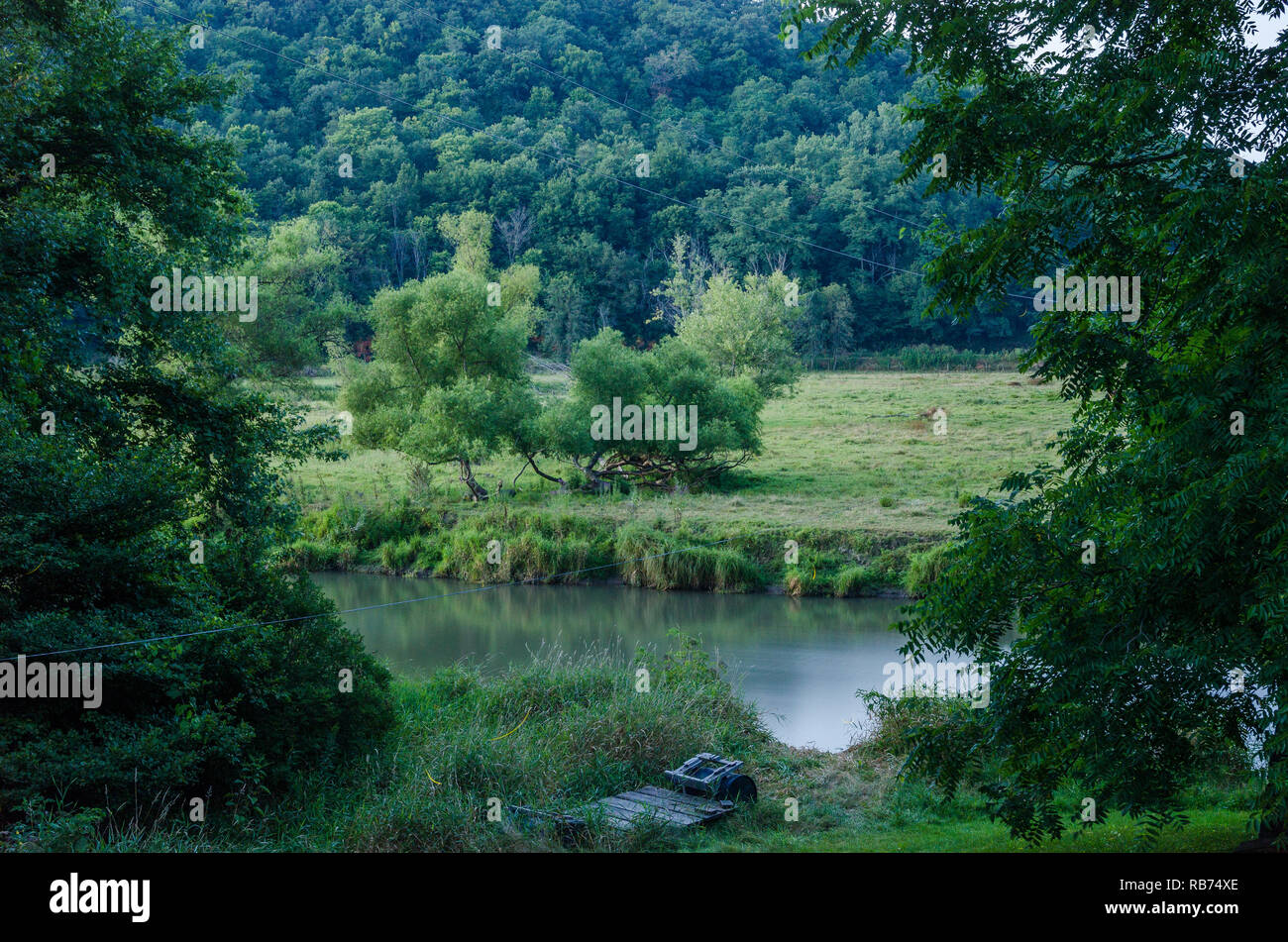 Il paesaggio rurale in Wisconsin Foto Stock