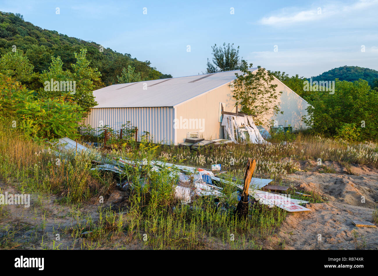 Capannone nel Wisconsin rurale Foto Stock