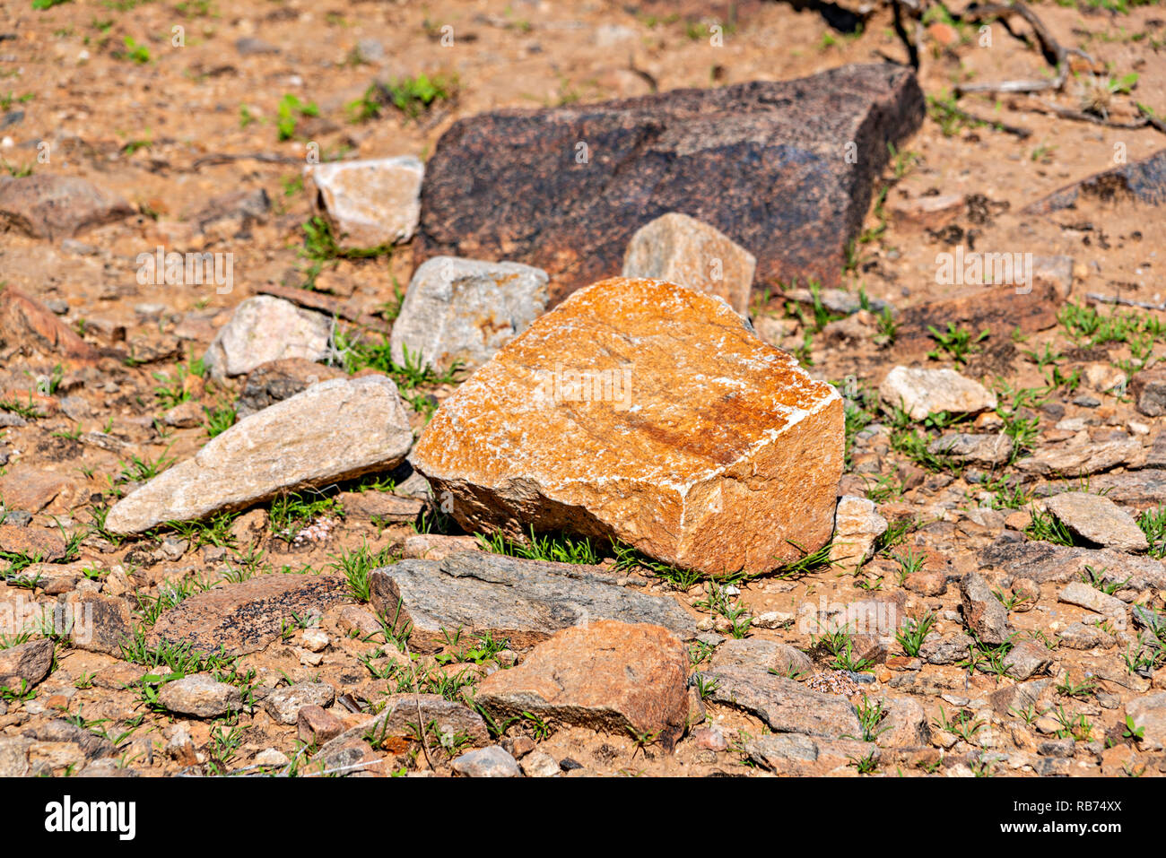 Rock colori e forme nel deserto Foto Stock