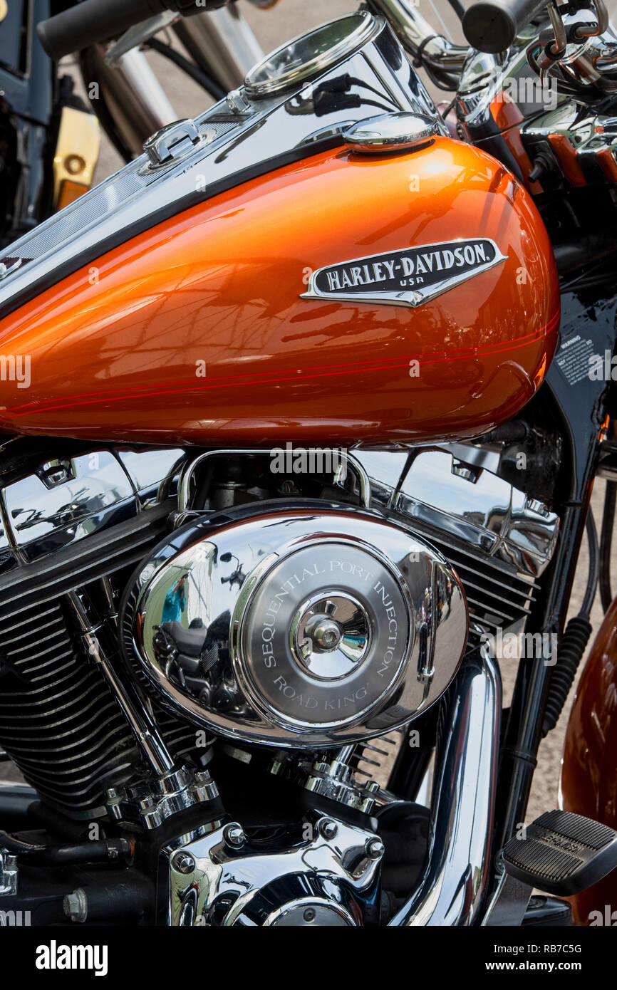 Harley Davidson Road King' motociclo Foto Stock