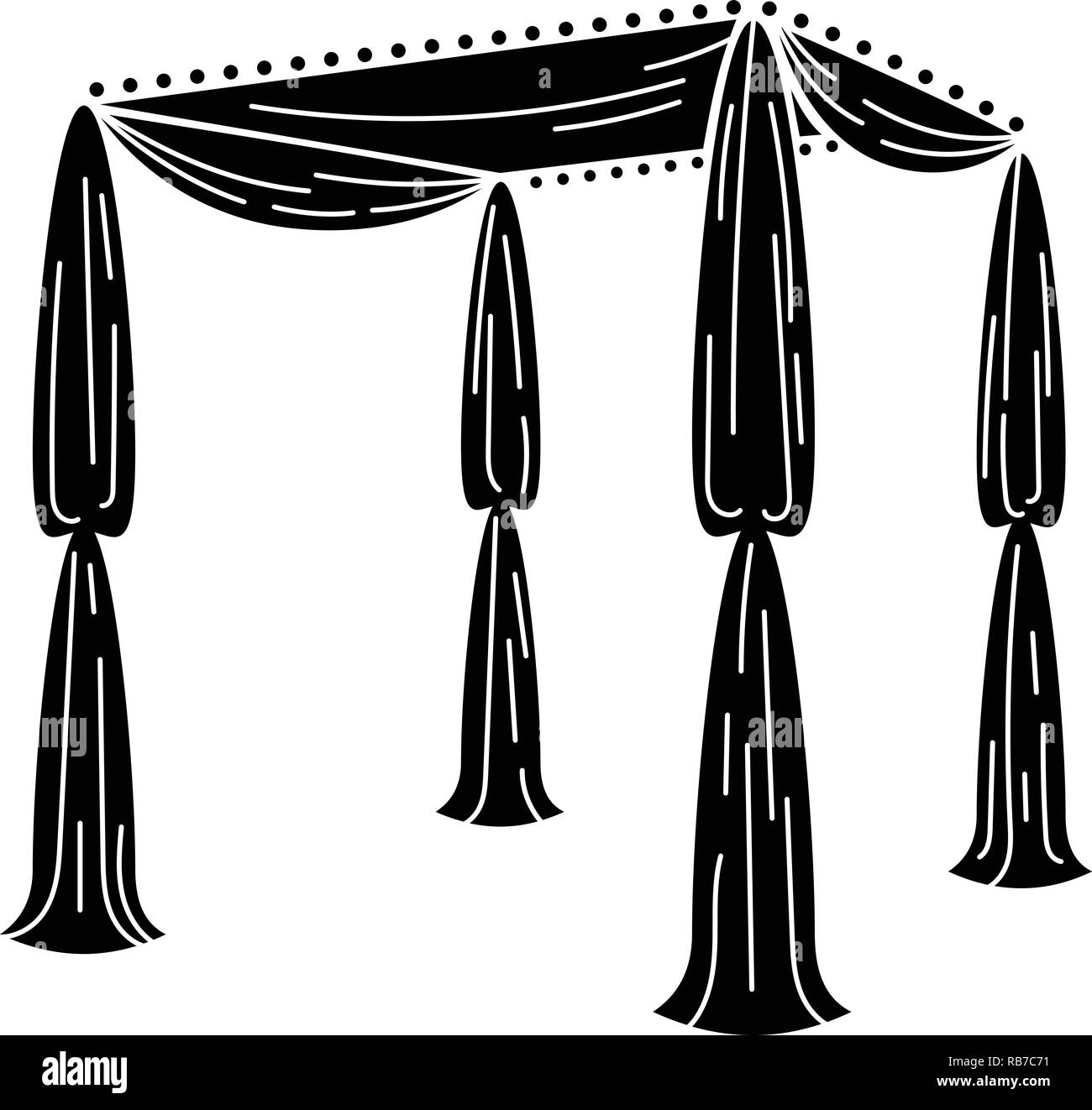 Gazebo per matrimoni, icona di stile semplice Illustrazione Vettoriale