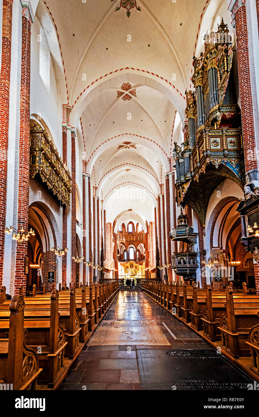 Roskilde Domkirke (Danimarca, Zelanda); Domkirche zu Roskilde, Dänemark Foto Stock