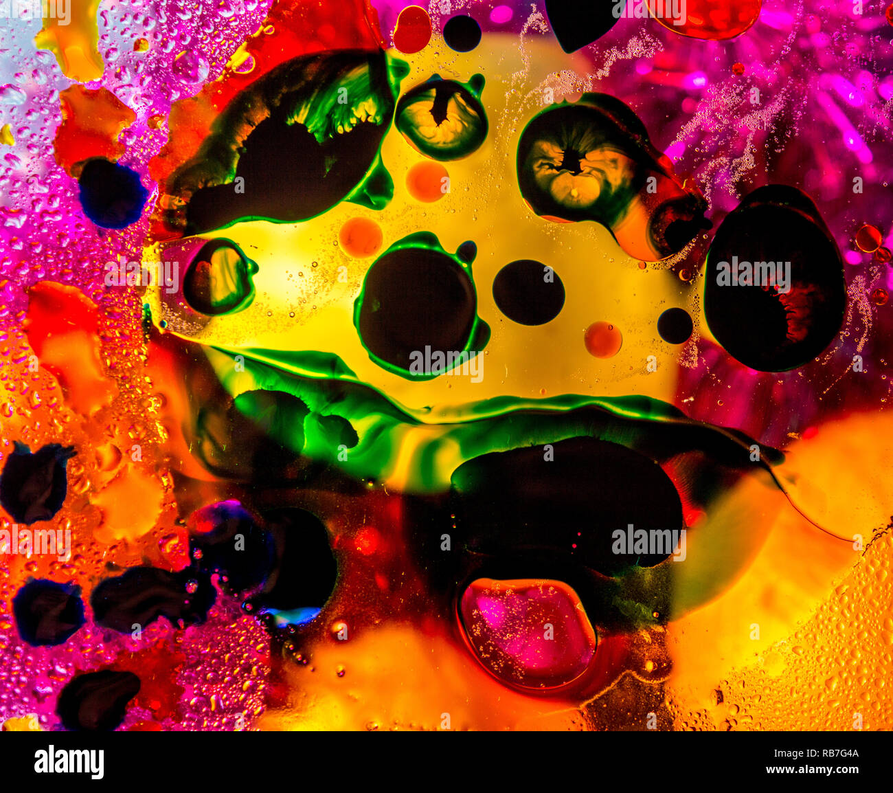 Incredibile di gocce di acqua Foto Stock