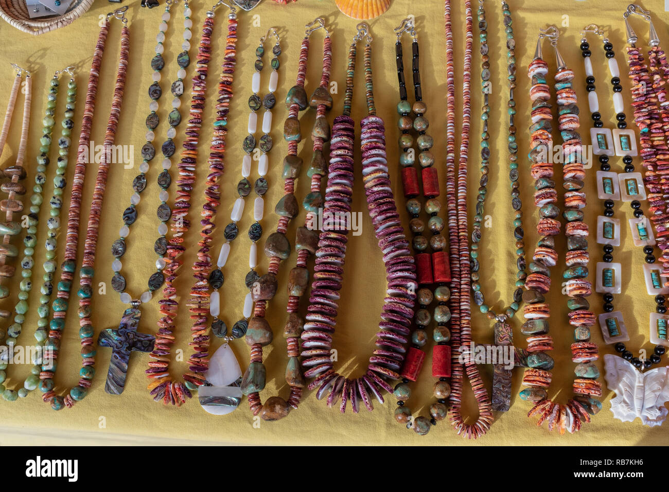Nativi americani gioielli in vendita in Old Town Albuquerque, Nuovo Messico Foto Stock