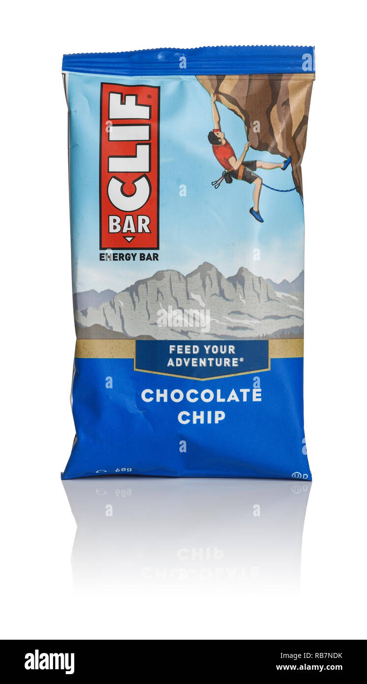 Un chip di cioccolato Bar Clip Foto Stock