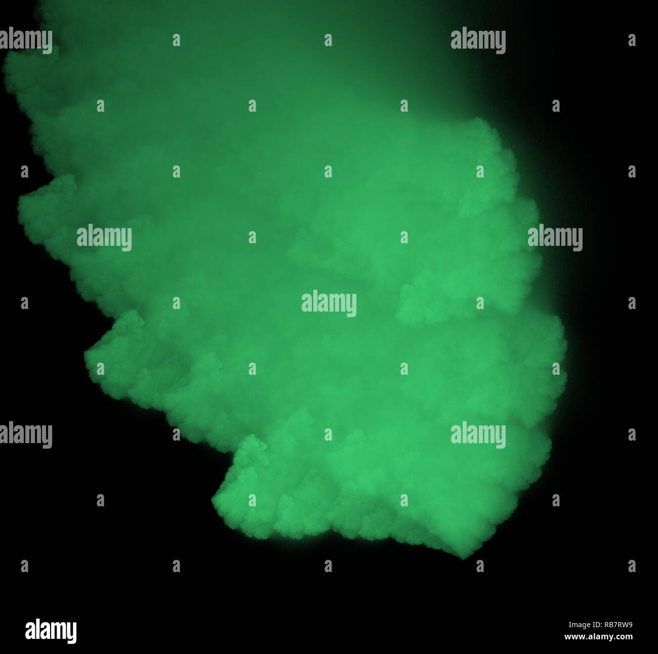 Abstract ufo frattale verde dello sfondo. Fantasy texture frattale. Arte digitale. Il rendering 3D. Computer immagine generata Foto Stock