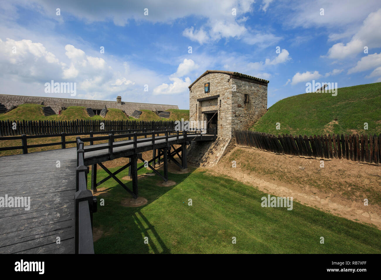 Ingresso al Old Fort Niagara, nello stato di New York Foto Stock