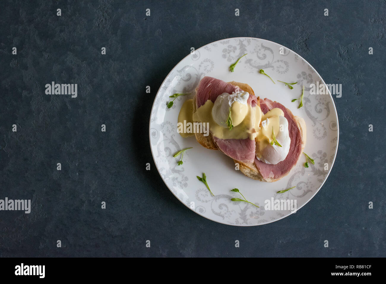 Uova alla Benedict Foto Stock
