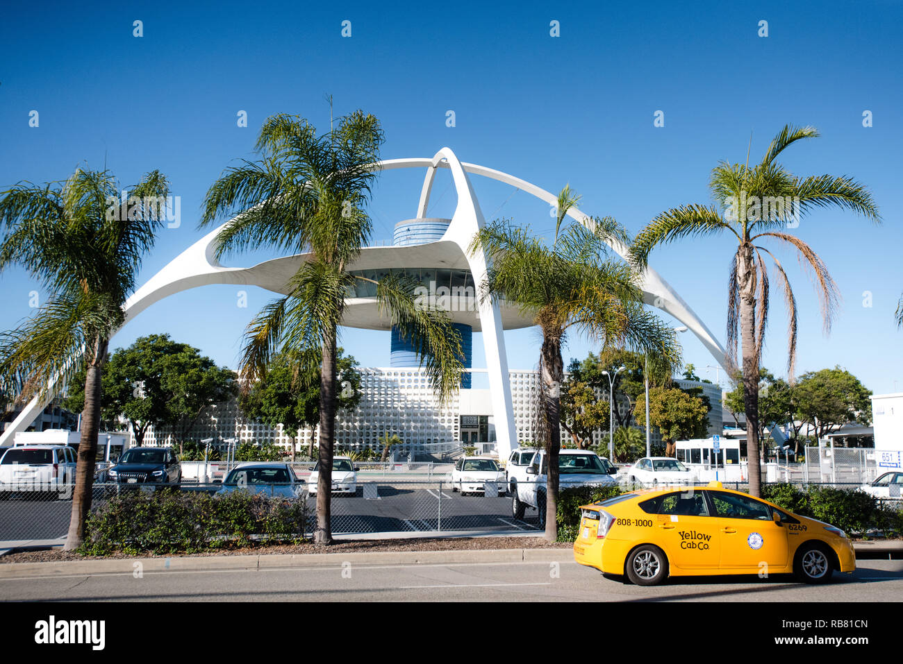 Edificio a tema. Aeroporto Internazionale di Los Angeles. Di Los Angeles. In California. Foto Stock