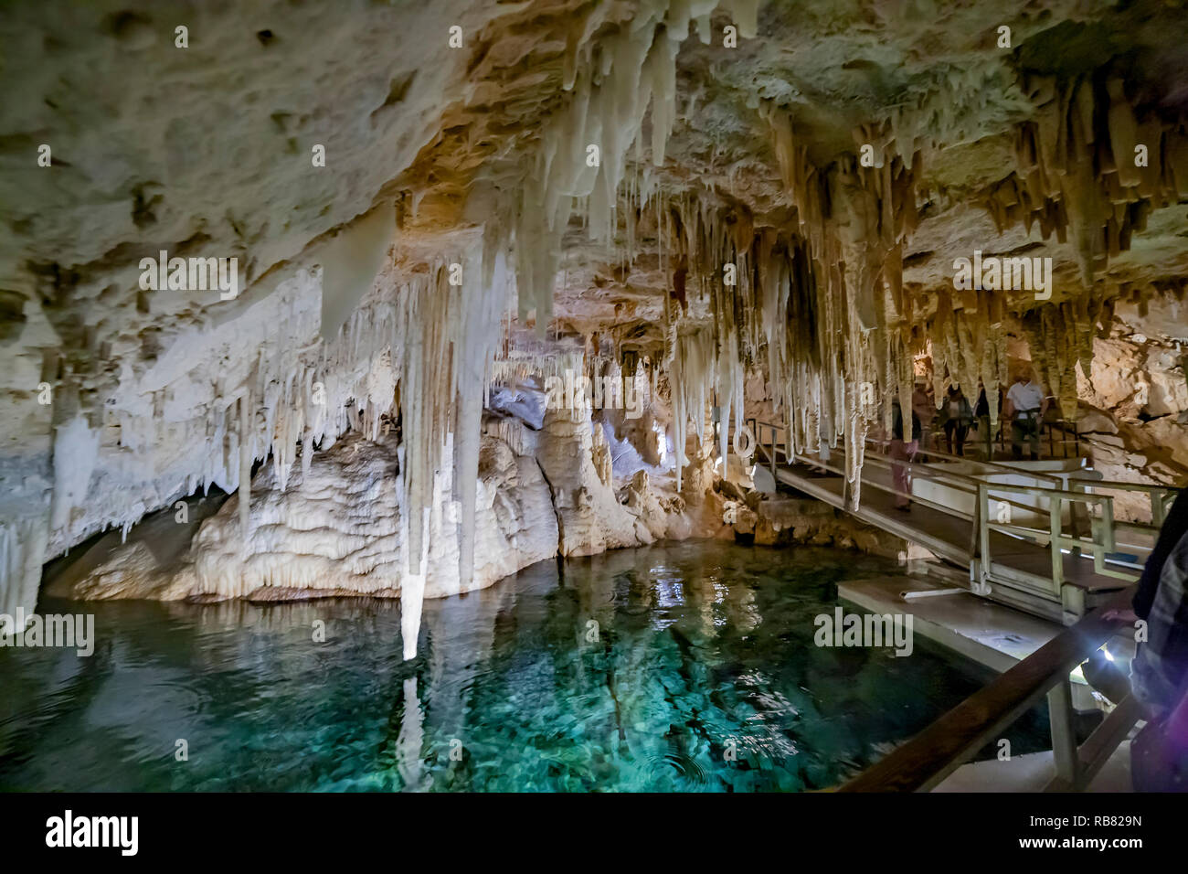 Hamilton, Burmuda. Le grotte di cristallo è una delle Bermuda devono vedere meraviglie naturali. Foto Stock
