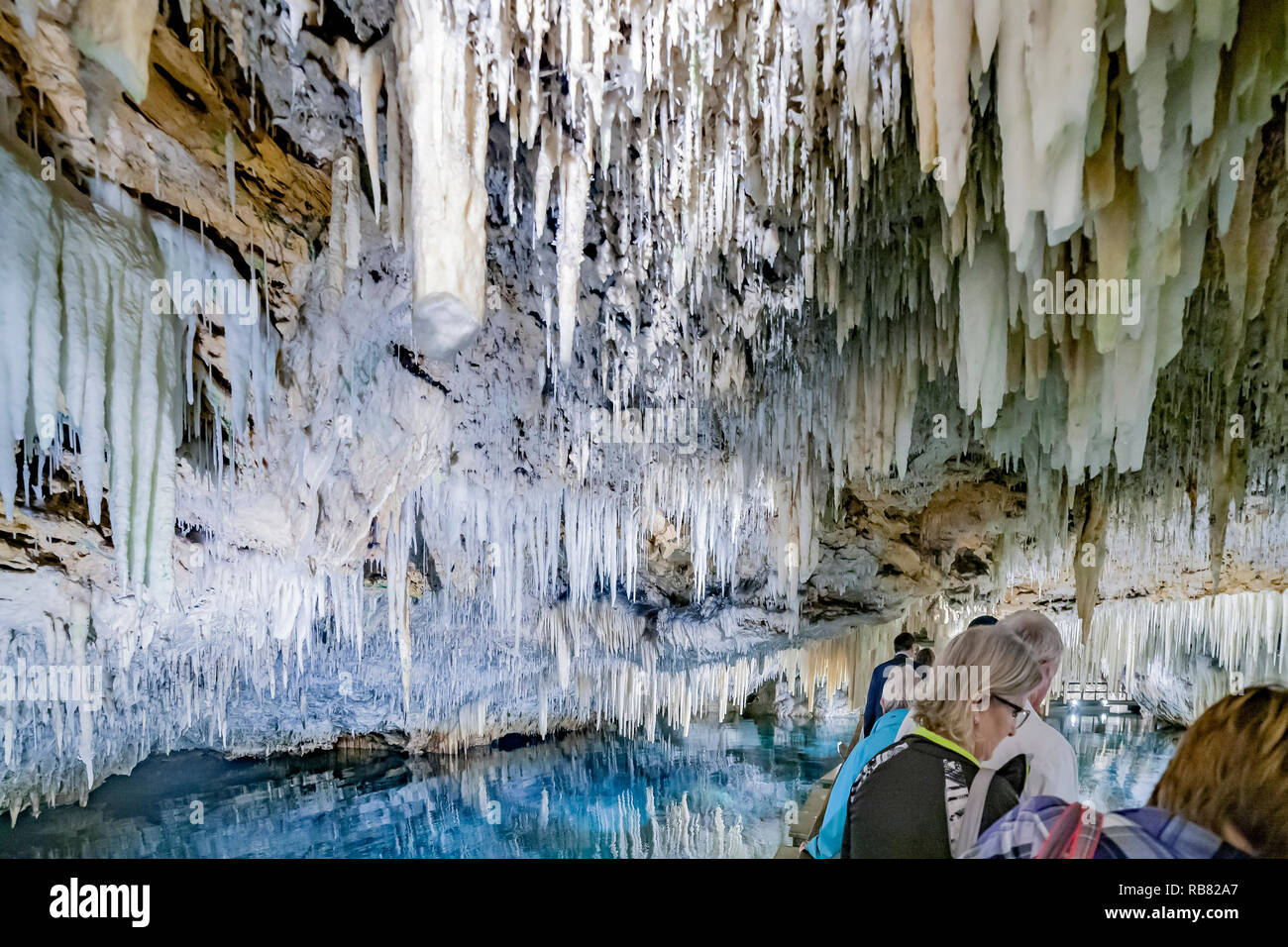 Hamilton, Burmuda. Le grotte di cristallo è una delle Bermuda devono vedere meraviglie naturali. Foto Stock