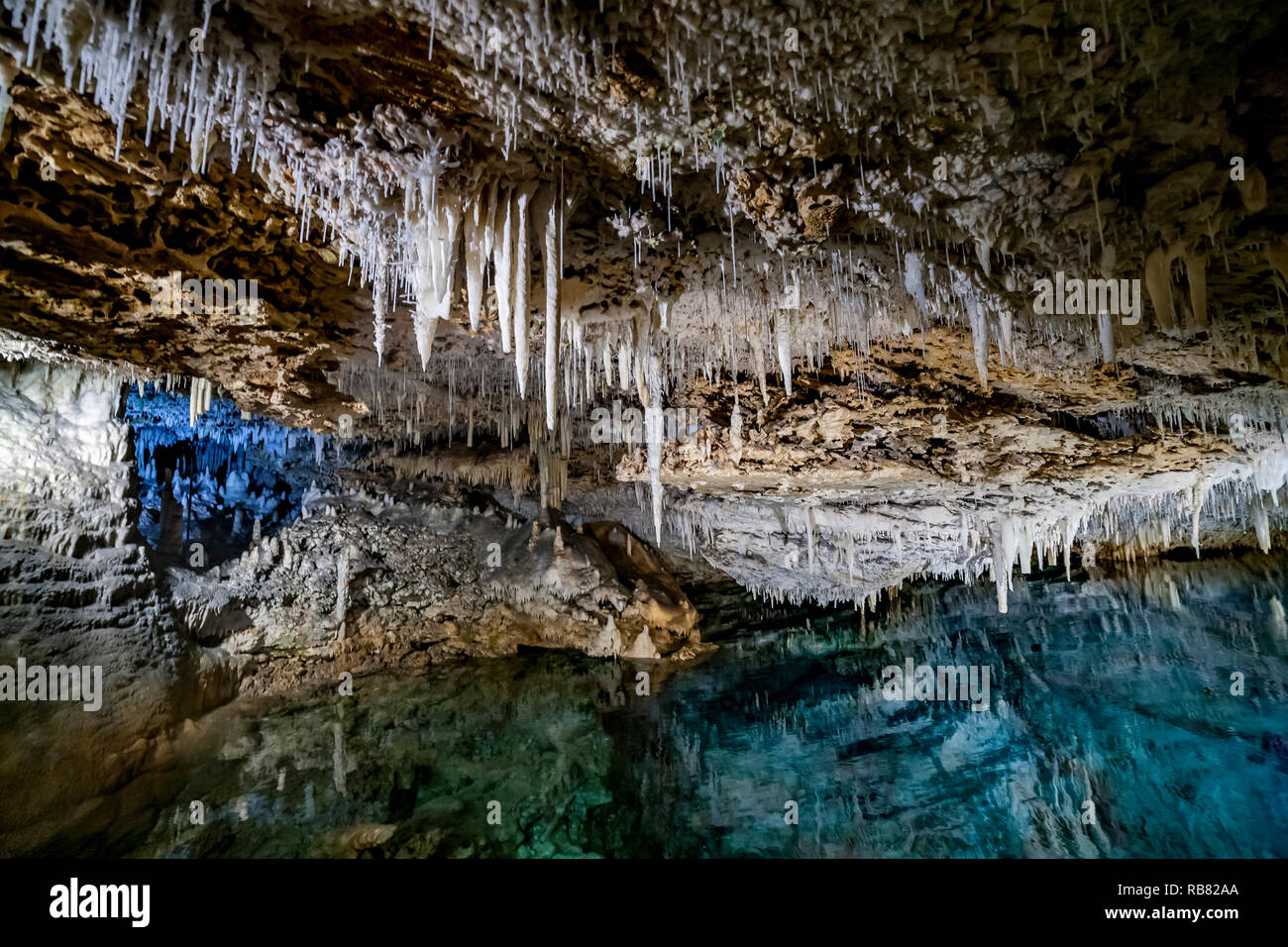 Hamilton, Burmuda. Le grotte di cristallo è una delle Bermuda devono vedere meraviglie naturali. Foto Stock