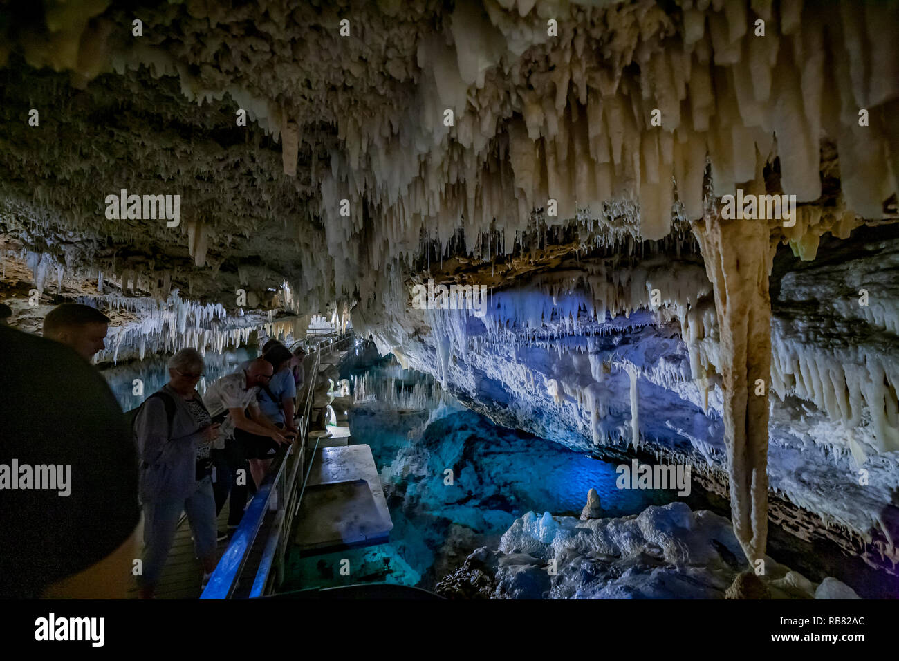 Hamilton, Burmuda. Le grotte di cristallo è una delle Bermuda devono vedere meraviglie naturali. Foto Stock
