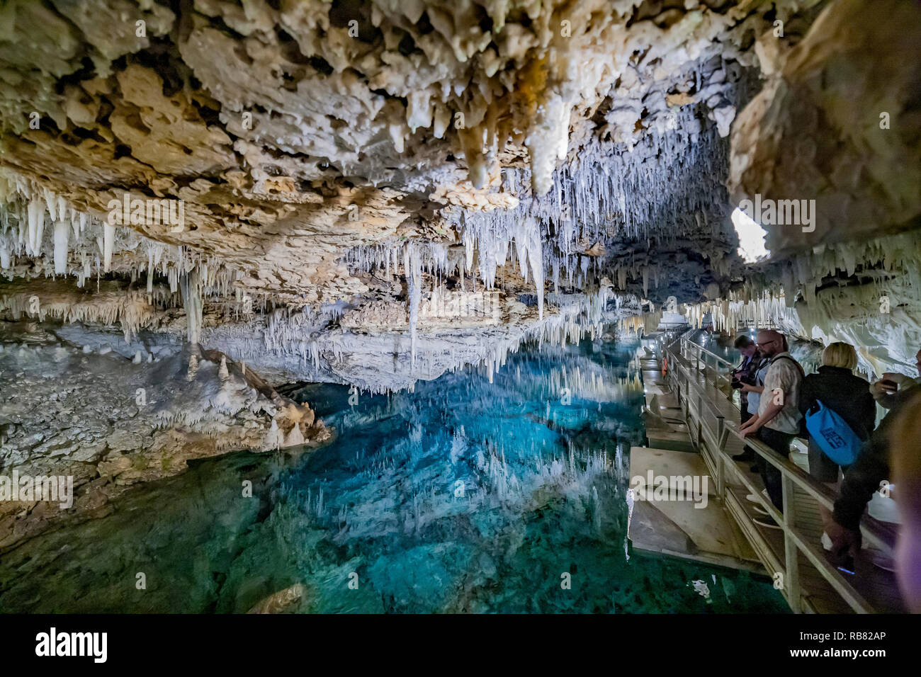 Hamilton, Burmuda. Le grotte di cristallo è una delle Bermuda devono vedere meraviglie naturali. Foto Stock